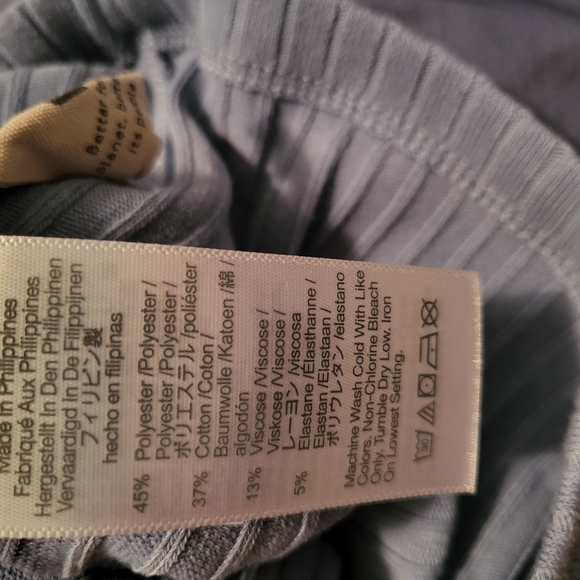 Madewell Blue Ribbed Button-Down Tank Top - Picture 8 of 8